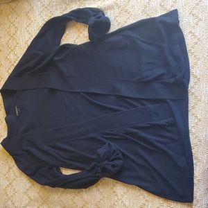 Express black lightweight open front sweater M